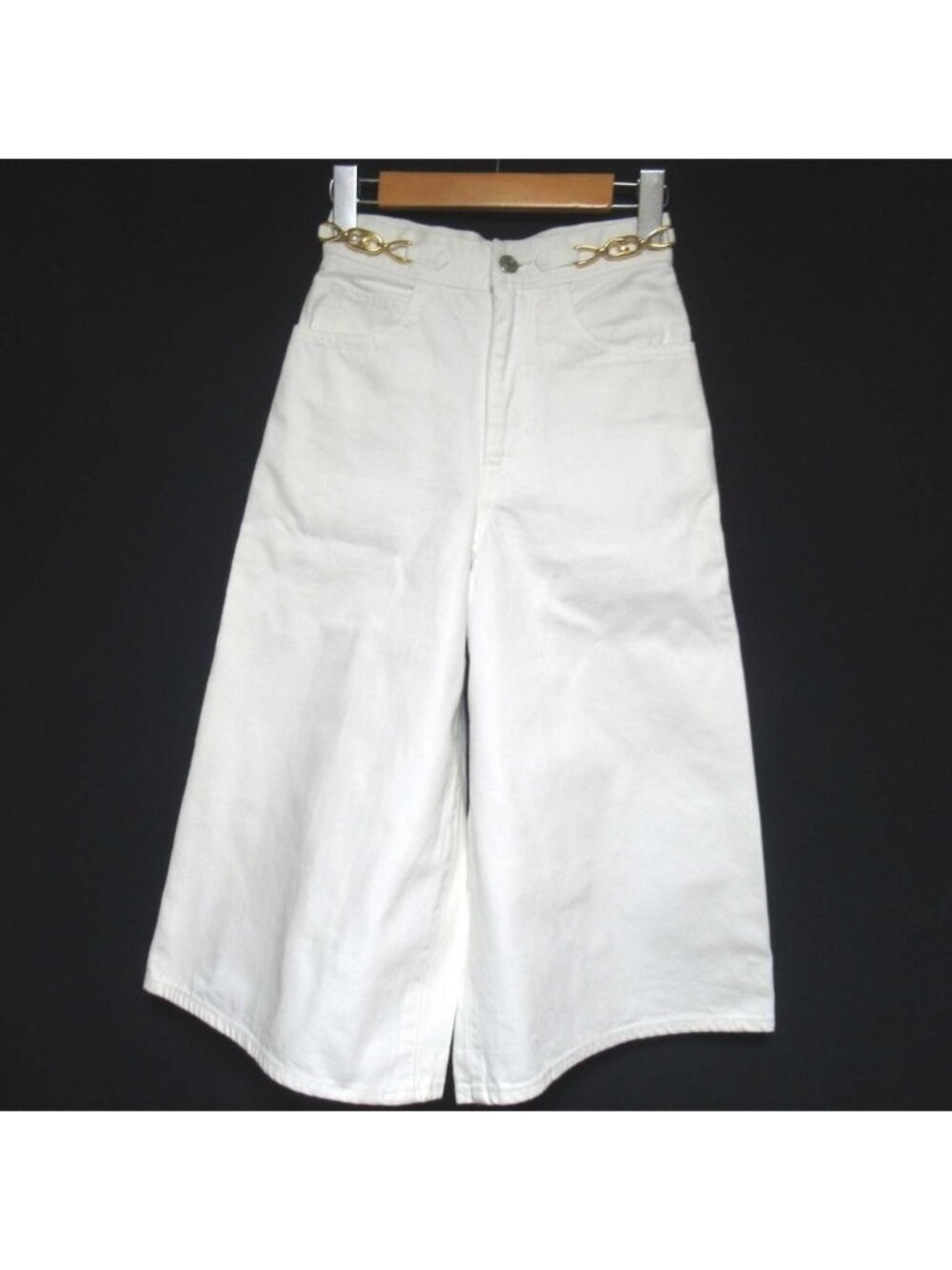 Celine Cleaned Era Triomphe Signature Wide Gaucho Denim Pants